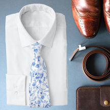 Stijlvolle moderne blauwe witte bloemige paisley 