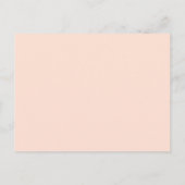 Stijlvolle moderne Blush Pink Pastel Bloemen Verja Uitnodiging Briefkaart (Achterkant)