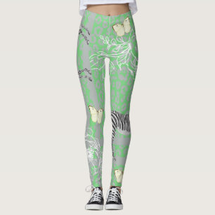 Stijlvolle moderne Boho eclectische groene Legging
