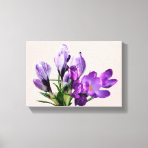 Stijlvolle moderne boho paarse krokus bloemen glam