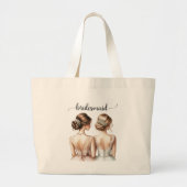 Stijlvolle moderne bruidsmeisje bruidsfeestgeschen grote tote bag (Voorkant)