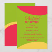Stijlvolle moderne bruidsshower uitnodiging (Voorkant / Achterkant)
