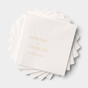 Stijlvolle Moderne Bruiloft Folie Servetten