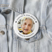 Stijlvolle moderne Button in ons hart Foto (In situ)