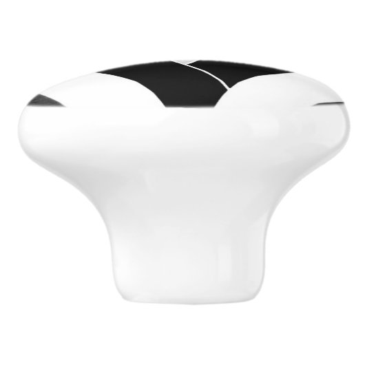 stijlvolle moderne chevrons keramische knop (Zijkant)