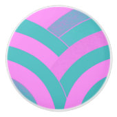 stijlvolle moderne chevrons keramische knop (Voorkant)