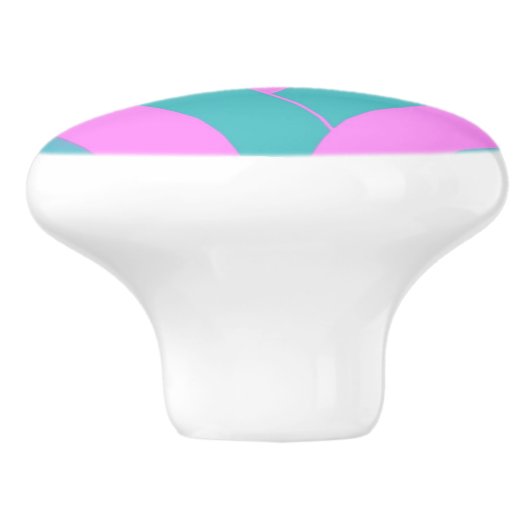 stijlvolle moderne chevrons keramische knop (Zijkant)