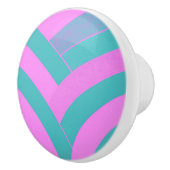 stijlvolle moderne chevrons keramische knop (Rechts)