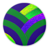 stijlvolle moderne chevrons keramische knop (Voorkant)