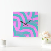 stijlvolle moderne chevrons vierkante klok (Huis)