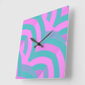 stijlvolle moderne chevrons vierkante klok (Hoek)