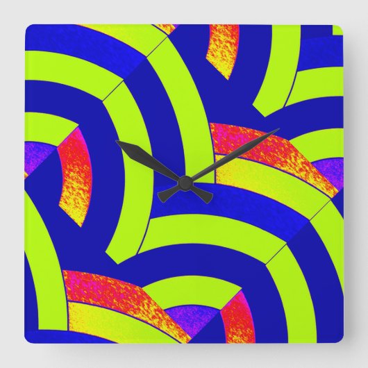 stijlvolle moderne chevrons vierkante klok (Voorkant)