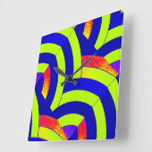 stijlvolle moderne chevrons vierkante klok (Hoek)