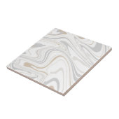 Stijlvolle moderne curven grijze beige witte marme tegeltje (Zijkant)