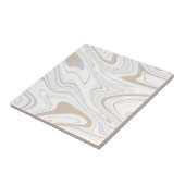 Stijlvolle moderne curven grijze beige witte marme tegeltje (Zijkant)