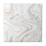 Stijlvolle moderne curven grijze beige witte marme tegeltje<br><div class="desc">Wil je een beetje anders en origineel zijn? Deze moderne faux steen licht grijs wit beige marmer-mimische krommen drukken keramische tegel van de muur is precies wat je nodig hebt. Verkrijgbaar in twee formaten van 4, 25 x 4, 25 en 6 x 6 inch. Niet dat dit een vlakke kleurenafdruk...</div>