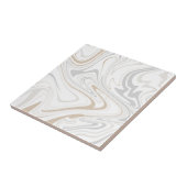 Stijlvolle moderne curven grijze beige witte marme tegeltje (Zijkant)