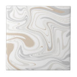 Stijlvolle moderne curven grijze beige witte marme tegeltje<br><div class="desc">Wil je een beetje anders en origineel zijn? Deze moderne faux steen licht grijs wit beige marmer-mimische krommen drukken keramische tegel van de muur is precies wat je nodig hebt. Verkrijgbaar in twee formaten van 4, 25 x 4, 25 en 6 x 6 inch. Niet dat dit een vlakke kleurenafdruk...</div>