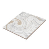 Stijlvolle moderne curven grijze beige witte marme tegeltje (Zijkant)