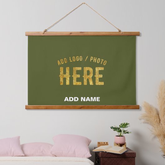 STIJLVOLLE MODERNE CUSTOM ARMY GROEN GEVERIFIEERD HANGEND WANDKLEED (Slaapkamer)