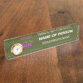 STIJLVOLLE MODERNE CUSTOM ARMY GROEN GEVERIFIEERD NAAMBORDJE (Zijkant)