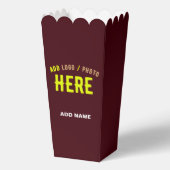 STIJLVOLLE MODERNE CUSTOM BROWN MERK POPCORN BEDANKDOOSJES (Voorkant)