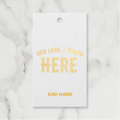 STIJLVOLLE MODERNE CUSTOM BRUIN GEVERIFIEERD MERK  CADEAULABELS (Voorkant)