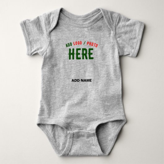 STIJLVOLLE MODERNE CUSTOM HEATHER GRIJS GEVERIFIEE ROMPER (Voorkant)