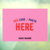 STIJLVOLLE MODERNE CUSTOM HOT PINK GEVERIFIEERD ME RAAMSTICKER (Vel 3)