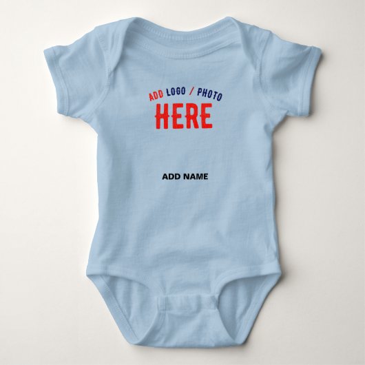 STIJLVOLLE MODERNE CUSTOM LICHTBLAUW GEVERIFIEERD  ROMPER (Voorkant)