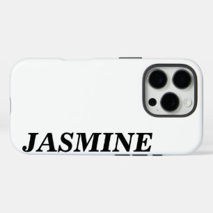STIJLVOLLE MODERNE CUSTOM NAAM SOLID WHITE KLEUR iPhone 16 PRO HOESJE