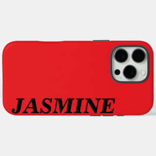 STIJLVOLLE MODERNE CUSTOM NAME SOLID KLASSIEKE ROD iPhone 16 PRO MAX HOESJE