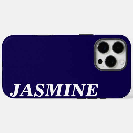 STIJLVOLLE MODERNE CUSTOM NAME SOLID ROYAL BLUE KL Case-Mate iPhone CASE (Achterkant (horizontaal))