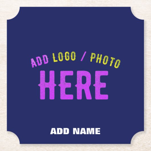 STIJLVOLLE MODERNE CUSTOM NAVY BLUE GEVERIFIEERD B KARTONNEN ONDERZETTERS (Voorkant)