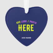 STIJLVOLLE MODERNE CUSTOM NAVY BLUE GEVERIFIEERD B ORNAMENT (voorkant)