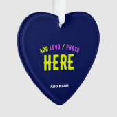 STIJLVOLLE MODERNE CUSTOM NAVY BLUE GEVERIFIEERD B ORNAMENT (voorkant)