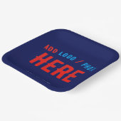 STIJLVOLLE MODERNE CUSTOM NAVY BLUE GEVERIFIEERD B PAPIEREN BORDJE (Gebogen)