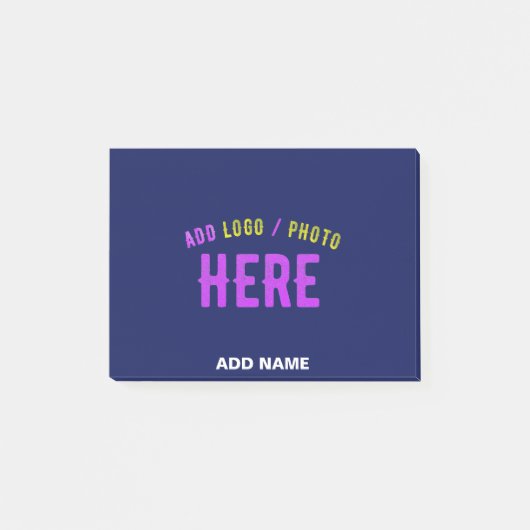 STIJLVOLLE MODERNE CUSTOM NAVY BLUE GEVERIFIEERD B POST-IT® NOTES (Voorkant)