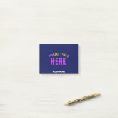 STIJLVOLLE MODERNE CUSTOM NAVY BLUE GEVERIFIEERD B POST-IT® NOTES (Op bureau)
