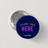 STIJLVOLLE MODERNE CUSTOM NAVY BLUE GEVERIFIEERD B RONDE BUTTON 3,2 CM (Voorkant /achterkant)