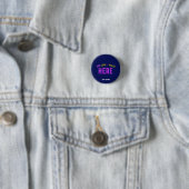 STIJLVOLLE MODERNE CUSTOM NAVY BLUE GEVERIFIEERD B RONDE BUTTON 3,2 CM (In situ)