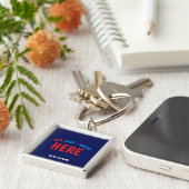 STIJLVOLLE MODERNE CUSTOM NAVY BLUE GEVERIFIEERD B SLEUTELHANGER (Zijkant)