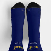 STIJLVOLLE MODERNE CUSTOM NAVY BLUE GEVERIFIEERD B SOKKEN (Top)
