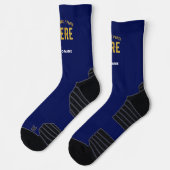 STIJLVOLLE MODERNE CUSTOM NAVY BLUE GEVERIFIEERD B SOKKEN (Links)