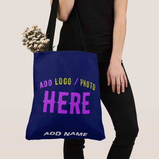 STIJLVOLLE MODERNE CUSTOM NAVY BLUE GEVERIFIEERD B TOTE BAG (Dichtbij)