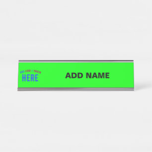 STIJLVOLLE MODERNE CUSTOM NEON GROEN GEVERIFIEERD BUREAU NAAMBORDJE