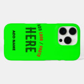 STIJLVOLLE MODERNE CUSTOM NEON GROEN GEVERIFIEERD Case-Mate iPhone CASE (Achterkant (horizontaal))