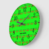 STIJLVOLLE MODERNE CUSTOM NEON GROEN GEVERIFIEERD  GROTE KLOK (Hoek)