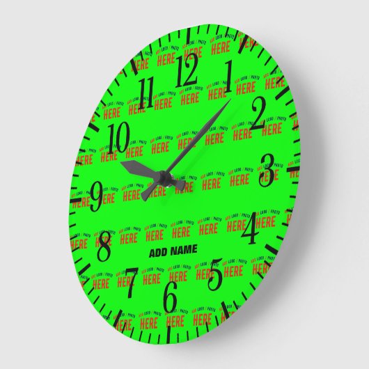 STIJLVOLLE MODERNE CUSTOM NEON GROEN GEVERIFIEERD  GROTE KLOK (Hoek)