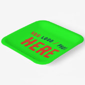 STIJLVOLLE MODERNE CUSTOM NEON GROEN GEVERIFIEERD  PAPIEREN BORDJE (Gebogen)